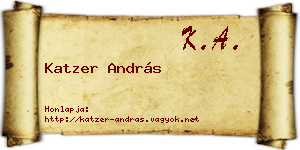 Katzer András névjegykártya