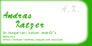 andras katzer business card